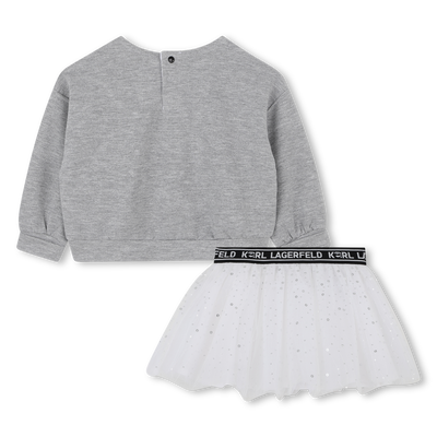 Conjunto de sudadera y falda KARL LAGERFELD KIDS NI&Ntilde;A