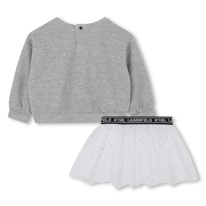 Conjunto de sudadera y falda KARL LAGERFELD KIDS 
                        NI&Ntilde;A