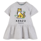 Vestido con abertura con botones autom&aacute;ticos KENZO KIDS 
                    NI&Ntilde;A