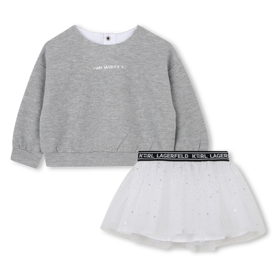 Conjunto de sudadera y falda KARL LAGERFELD KIDS NI&Ntilde;A