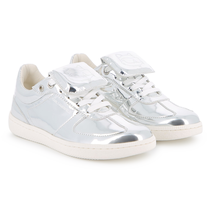 Zapatillas con efecto espejo KARL LAGERFELD KIDS 
                        NI&Ntilde;A