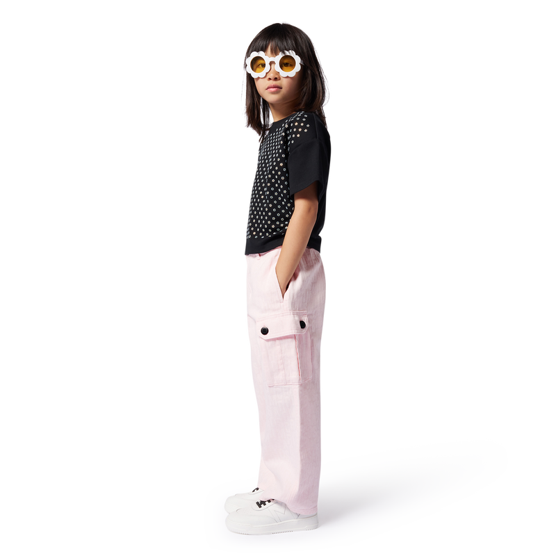 Camiseta de algod&oacute;n con estr&aacute;s MARC JACOBS 
                        NI&Ntilde;A