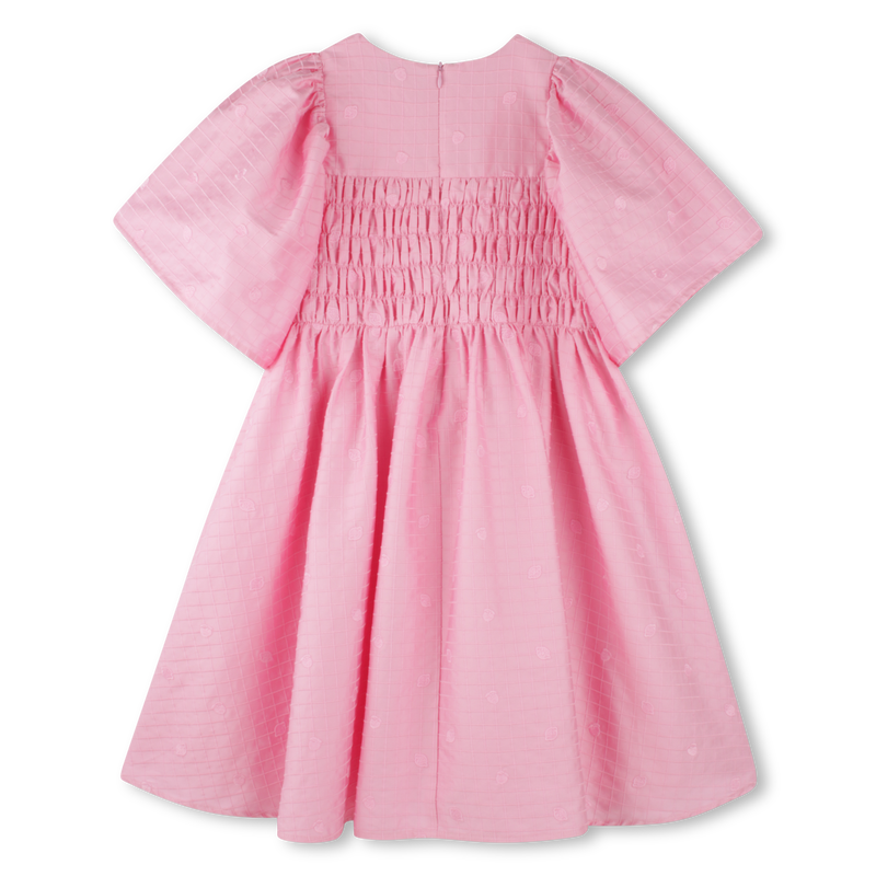 Vestido bordado de raso KENZO KIDS 
                        NI&Ntilde;A