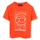 Camiseta con estampado, NARANJA, hi-res