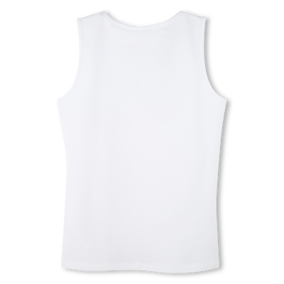 Camiseta sin mangas bordada BOSS NI&Ntilde;A