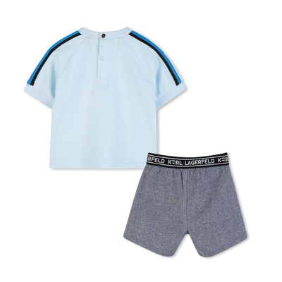 CONJUNTO DE CAMISETA Y PANTAL&Oacute;N CORTO KARL LAGERFELD KIDS NI&Ntilde;O