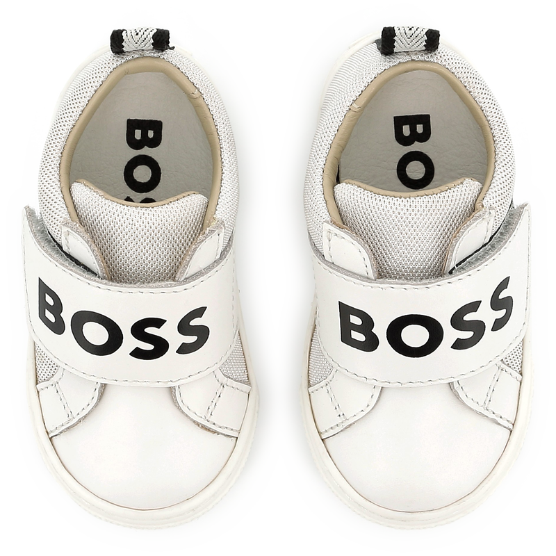Deportivas de piel y velcro BOSS 
                        NI&Ntilde;O