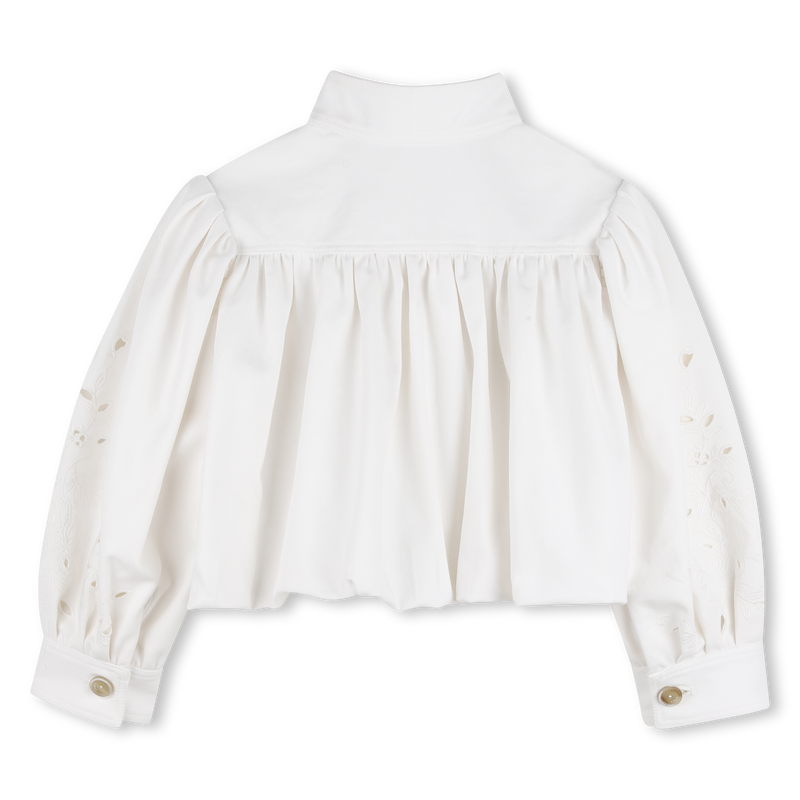 CHAQUETA CON BORDADO FLORAL CHLOE 
                        NI&Ntilde;A