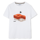 Camiseta algod&oacute;n y manga corta BOSS 
                    NI&Ntilde;O