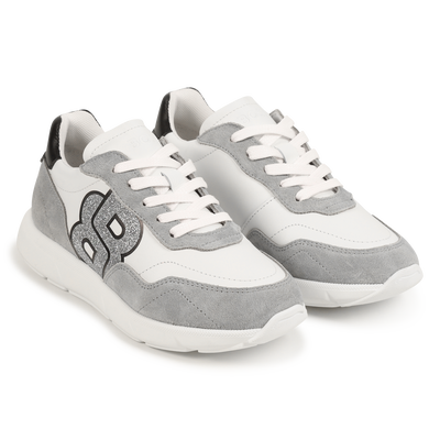 Deportivas piel con cordones BOSS NI&Ntilde;A