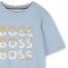 Camiseta manga corta y algod&oacute;n BOSS 
                    NI&Ntilde;O