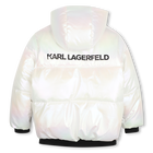 Chaqueta acolchada con capucha KARL LAGERFELD KIDS 
                    NI&Ntilde;A