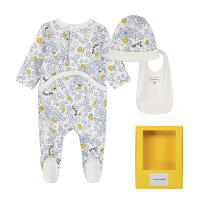 Conjunto de pijama, gorro y babero. MARC JACOBS UNISEXO