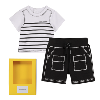 CONJUNTO DE CAMISETA Y PANTAL&Oacute;N CORTO MARC JACOBS UNISEXO