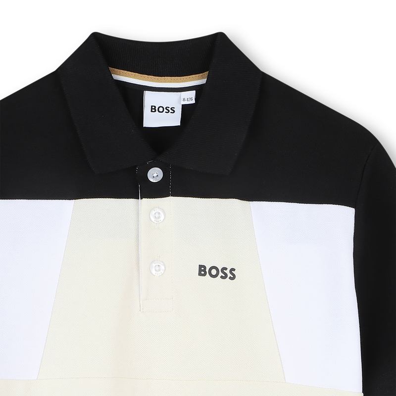 Polo con bloques de colores BOSS 
                        NI&Ntilde;O