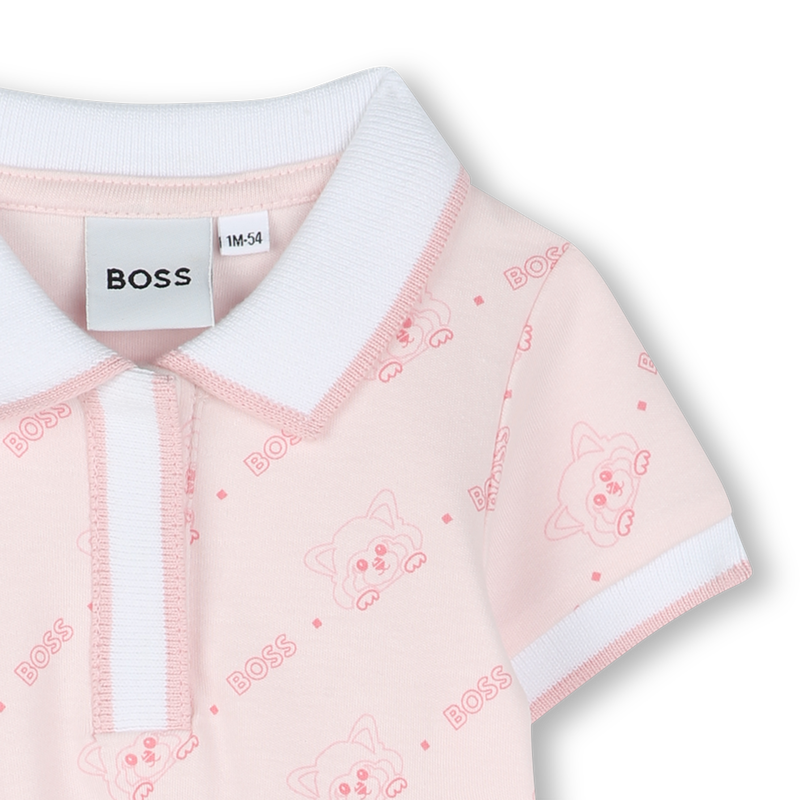 Vestido con cuello de polo BOSS 
                        NI&Ntilde;A
