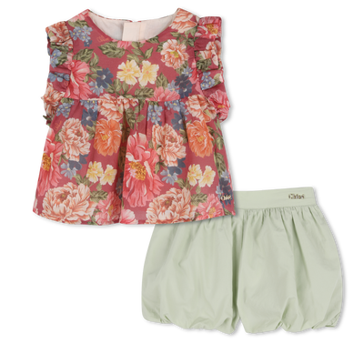 Top + conjunto de pantal&oacute;n puffy CHLOE NI&Ntilde;A