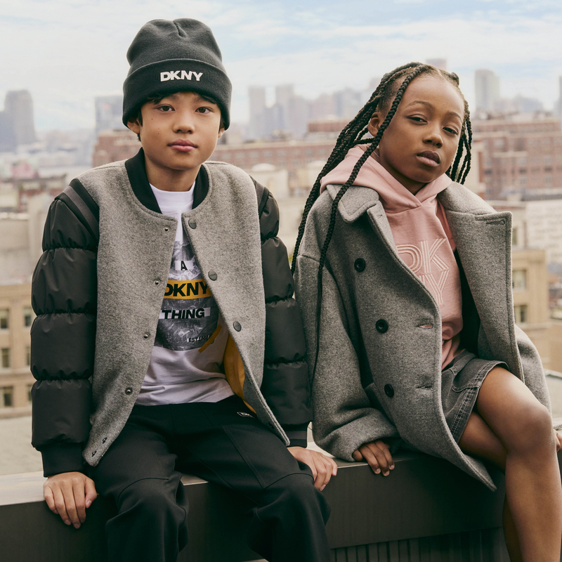 Abrigo de pa&ntilde;o de lana DKNY 
                        NI&Ntilde;A