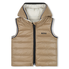 Plum&iacute;fero reversible sin mangas BOSS 
                    NI&Ntilde;O