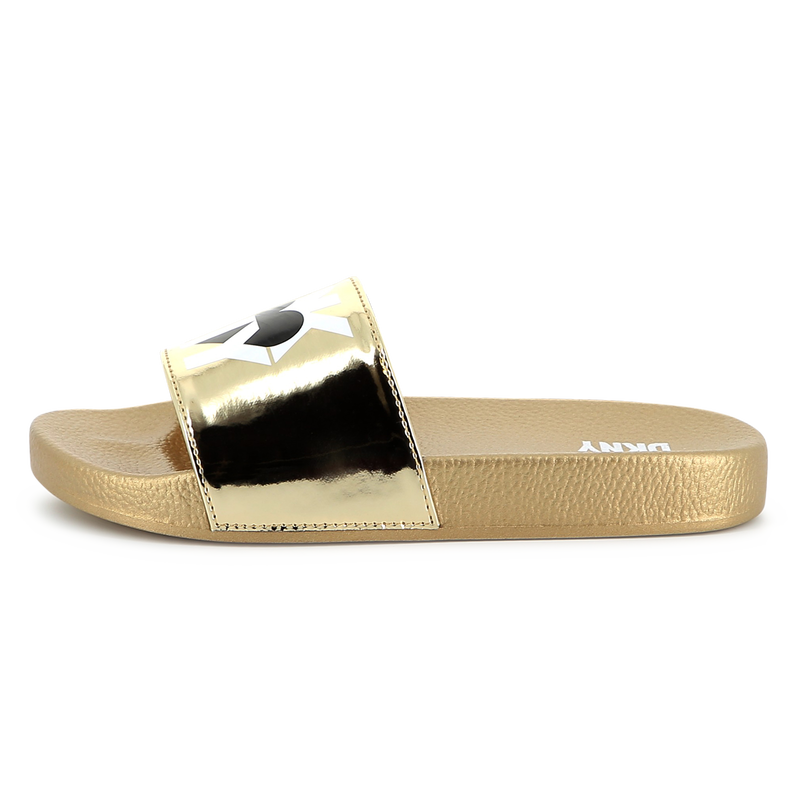 Chanclas ligeras metalizadas DKNY 
                        NI&Ntilde;A