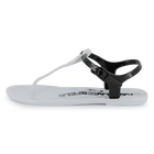 Sandalias con tiras ajustables, BLANCO  NEGRO, hi-res