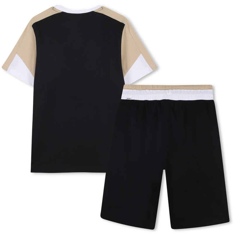 CONJUNTO CAMISETA + BERMUDAS BOSS 
                        NI&Ntilde;O