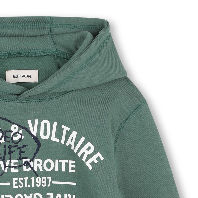 Sudadera con capucha de vell&oacute;n ZADIG & VOLTAIRE 
                        NI&Ntilde;O