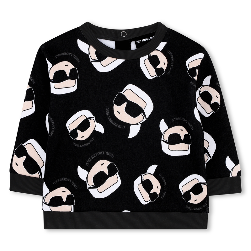 Sudadera de vell&oacute;n cepillado KARL LAGERFELD KIDS 
                        NI&Ntilde;O