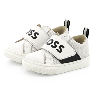 Deportivas de piel y velcro BOSS NI&Ntilde;O