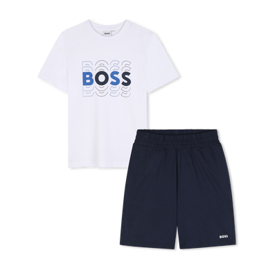 CONJUNTO CAMISETA + BERMUDAS BOSS NI&Ntilde;O