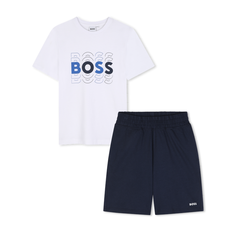 CONJUNTO CAMISETA + BERMUDAS BOSS 
                        NI&Ntilde;O