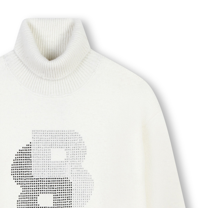 Vestido jersey con estr&aacute;s BOSS 
                        NI&Ntilde;A