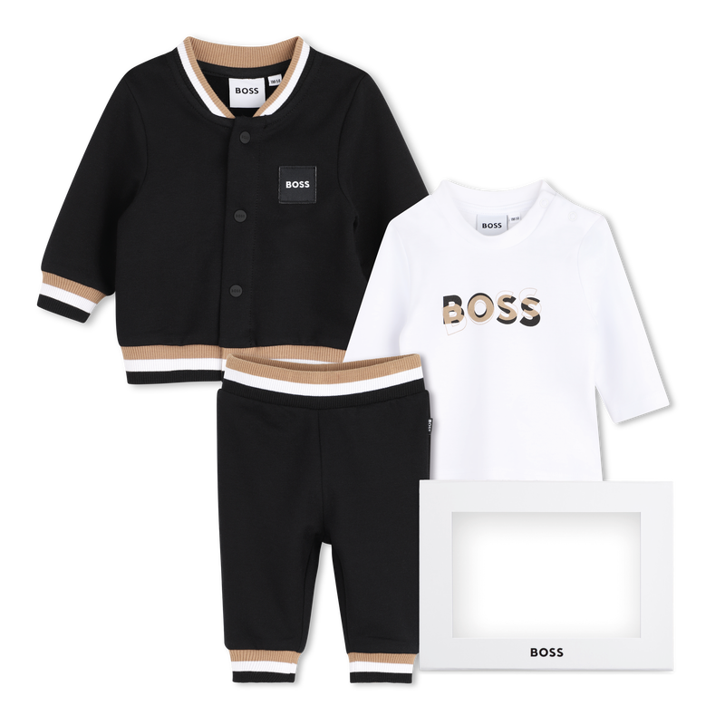 Conjunto de pantal&oacute;n, c&aacute;rdigan y camiseta BOSS 
                        NI&Ntilde;O