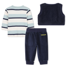 Conjunto de tres piezas con estampado de cebra TIMBERLAND 
                    NI&Ntilde;O