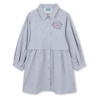 Vestido camisero de rayas finas KENZO KIDS 
                    NI&Ntilde;A