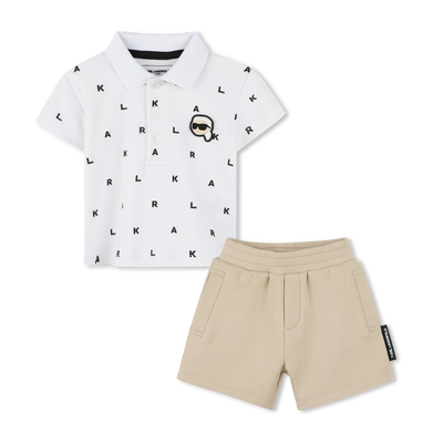 Conjunto pantal&oacute;n corto y polo KARL LAGERFELD KIDS NI&Ntilde;O