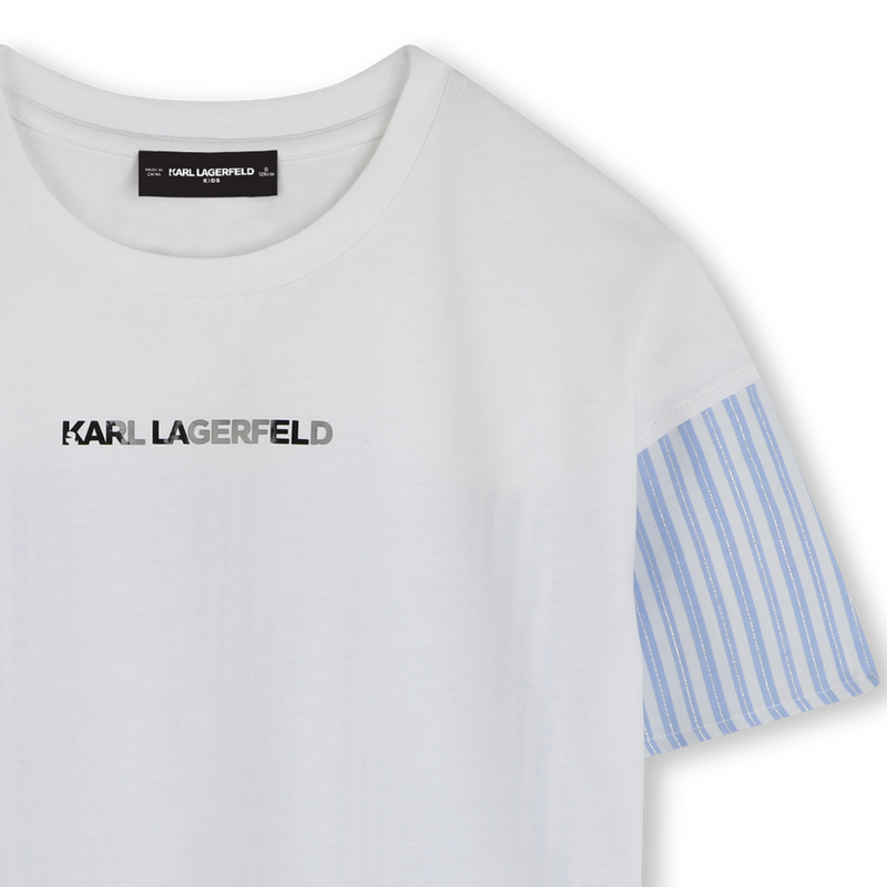 Camiseta bimateria estampada KARL LAGERFELD KIDS 
                        NI&Ntilde;A