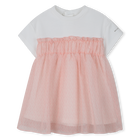 Vestido manga corta, RASA PASTEL, hi-res