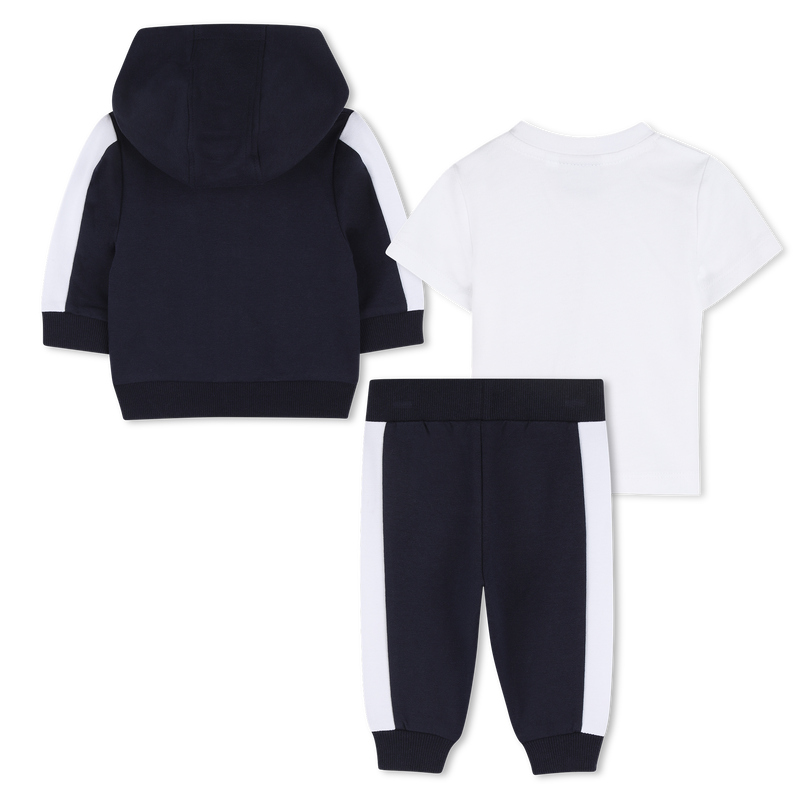 CONJUNTO DE C&Aacute;RDIGAN + PANTAL&Oacute;N + CAMISETA BOSS 
                        NI&Ntilde;O