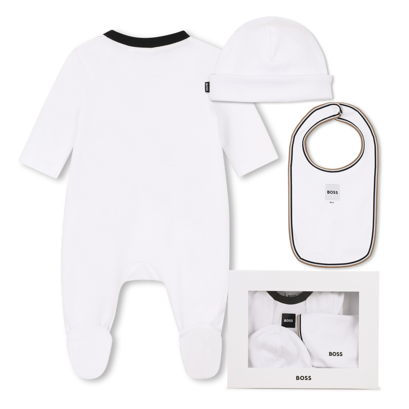 Conjunto de pijama, gorro y babero. BOSS 
                        NI&Ntilde;O