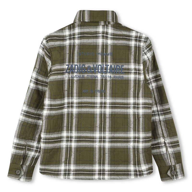 Camisa acolchada de algod&oacute;n ZADIG & VOLTAIRE 
                        NI&Ntilde;O