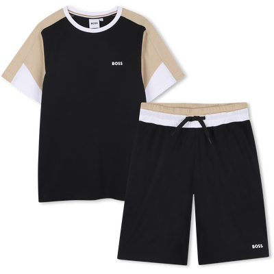 CONJUNTO CAMISETA + BERMUDAS BOSS NI&Ntilde;O