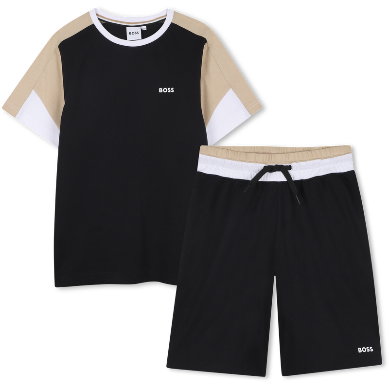 CONJUNTO CAMISETA + BERMUDAS BOSS 
                        NI&Ntilde;O