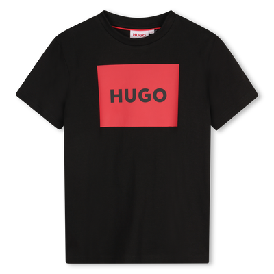 Camiseta algod&oacute;n y manga corta HUGO NI&Ntilde;O