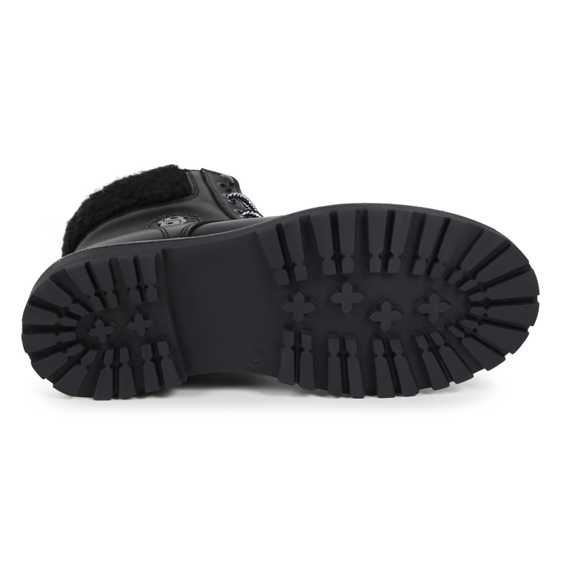 Botines de piel y cordones BOSS 
                        NI&Ntilde;A