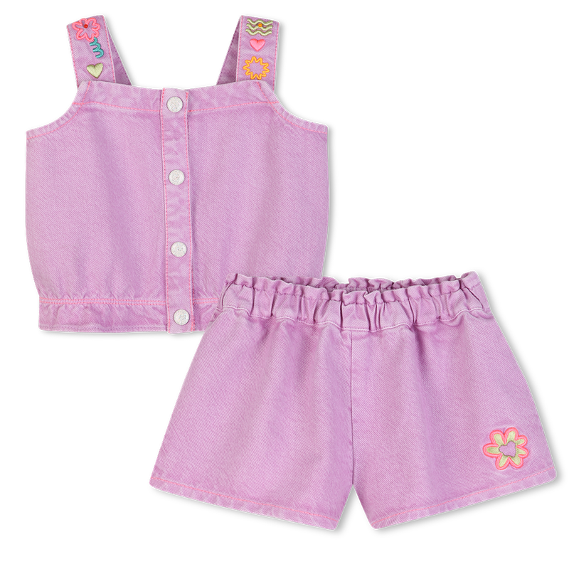CONJUNTO DE CAMISETA DE TIRANTES + PANTAL&Oacute;N CORTO BILLIEBLUSH 
                        NI&Ntilde;A