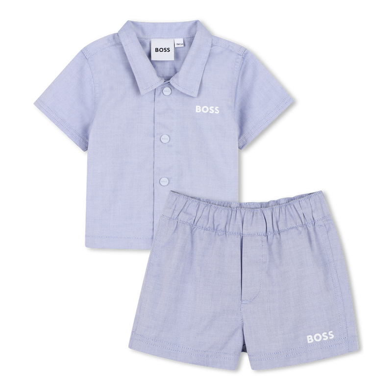 CONJUNTO CAMISA + PANTAL&Oacute;N CORTO BOSS 
                        NI&Ntilde;O