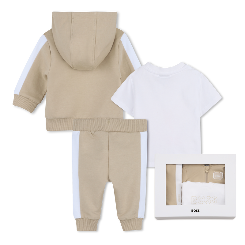 CONJUNTO DE C&Aacute;RDIGAN + PANTAL&Oacute;N + CAMISETA BOSS 
                        NI&Ntilde;O