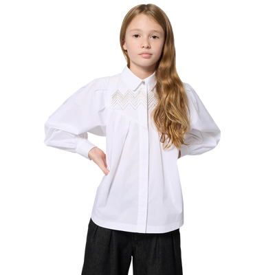 Camisa de popelina de algod&oacute;n LANVIN NI&Ntilde;A