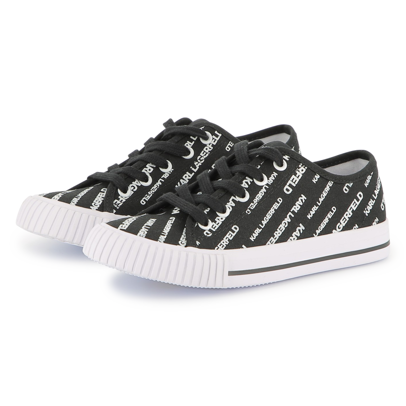 Deportivas con cordones y logo KARL LAGERFELD KIDS 
                        NI&Ntilde;O